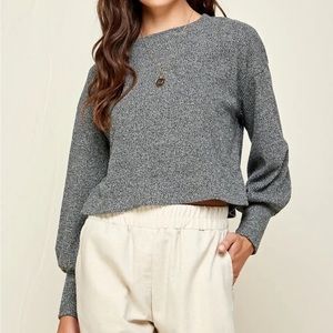 Cropped Black & Cream Sweater